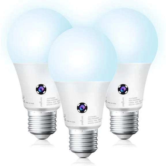 5000K Daylight Led Light Bulb 10.5 Watt Equivalent 1200Lm, Automatic Dusk 3Pack