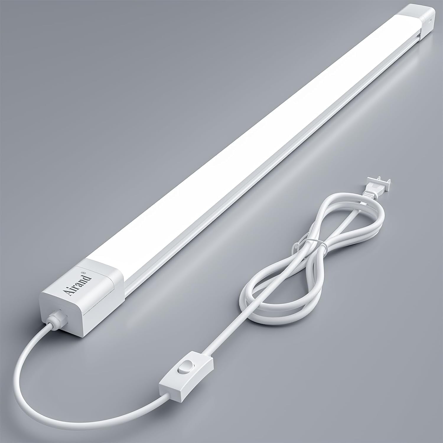 5000K Plug in Ceiling Light, 4FT Linkable LED Shop Lights with ON/Off ...