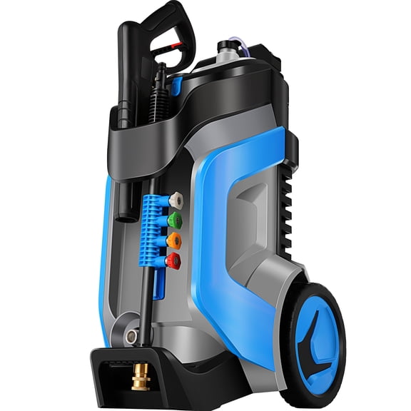 5000PSI Electric Pressure Washer 4.0 GPM High Power Washer Heavy Duty Power Washer with 4 Nozzles and Soap Bottle for Car Washing, Fence Cleaning, Patio Maintenance (Blue)