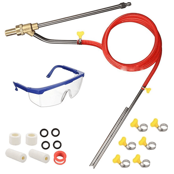 Beiled Pressure Washer Sandblasting Kit - Wet Abrasive Sandblaster Attachment, with Replacement Nozzle Tips, 1/4 Inch Quick Disconnect, 5000 PSI