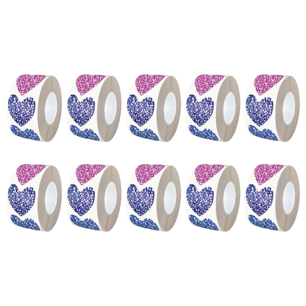 5000Pcs Colorful Heart/Star Sticker for Scrapbooking Journal Notebook Packaging