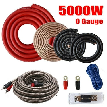5000W 0 Gauge Car Power Amplifier Wiring Kit Audio Subwoofer AMP RCA Cable Sub