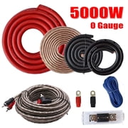 5000W 0 Gauge Car Power Amplifier Wiring Kit Audio Subwoofer AMP RCA Cable Sub