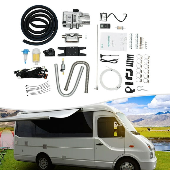 5000W 12V Remote Control Diesel Water Heater Kit For RV Cars Heat Conduction Coolant Heating