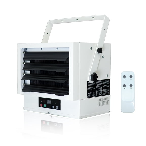 5000W 240V Electric Garage Heater, Wall/Ceiling Mount with Remote & Timer