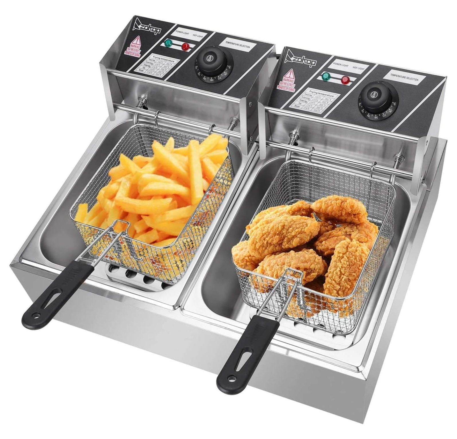 5000W Deep Fryer, 12L Electric Dual Deep Fryer