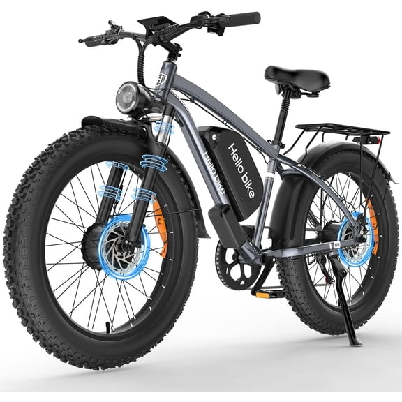 5000W Electric Bike for Adults, 52V 25Ah Max 45 mph 100 Miles, 26" Fat Tires City Commuting Ebike 7 Speed for Off-Road Mountain Riding UL 2849