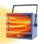 5000W Electric Garage Heater, 240V Hardwired Fan Forced Ceiling Mount Shop Heater with Thermostat and Overheat Protection, Ideal for Warehouse, Workshop