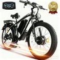 thumbnail image 1 of 5000W Peak Dual Motor AWD Electric Bike, 60V 25AH 21-Speeds 45MPH 26" Fat Tire Mountain Snow E Dirt Bicycle, 1 of 9