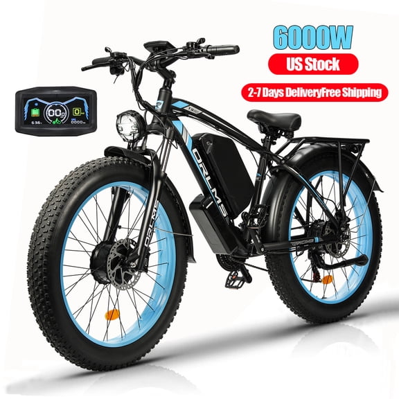 (US in Stock)5000W Electric Bike for Adults, 45MPH Fast Ebike with 52V30Ah Removable Battery, 100 Miles Long Range Electric Dirt Bike, 26" Fat Tire E-Bike with Hydraulic Disc Brakes