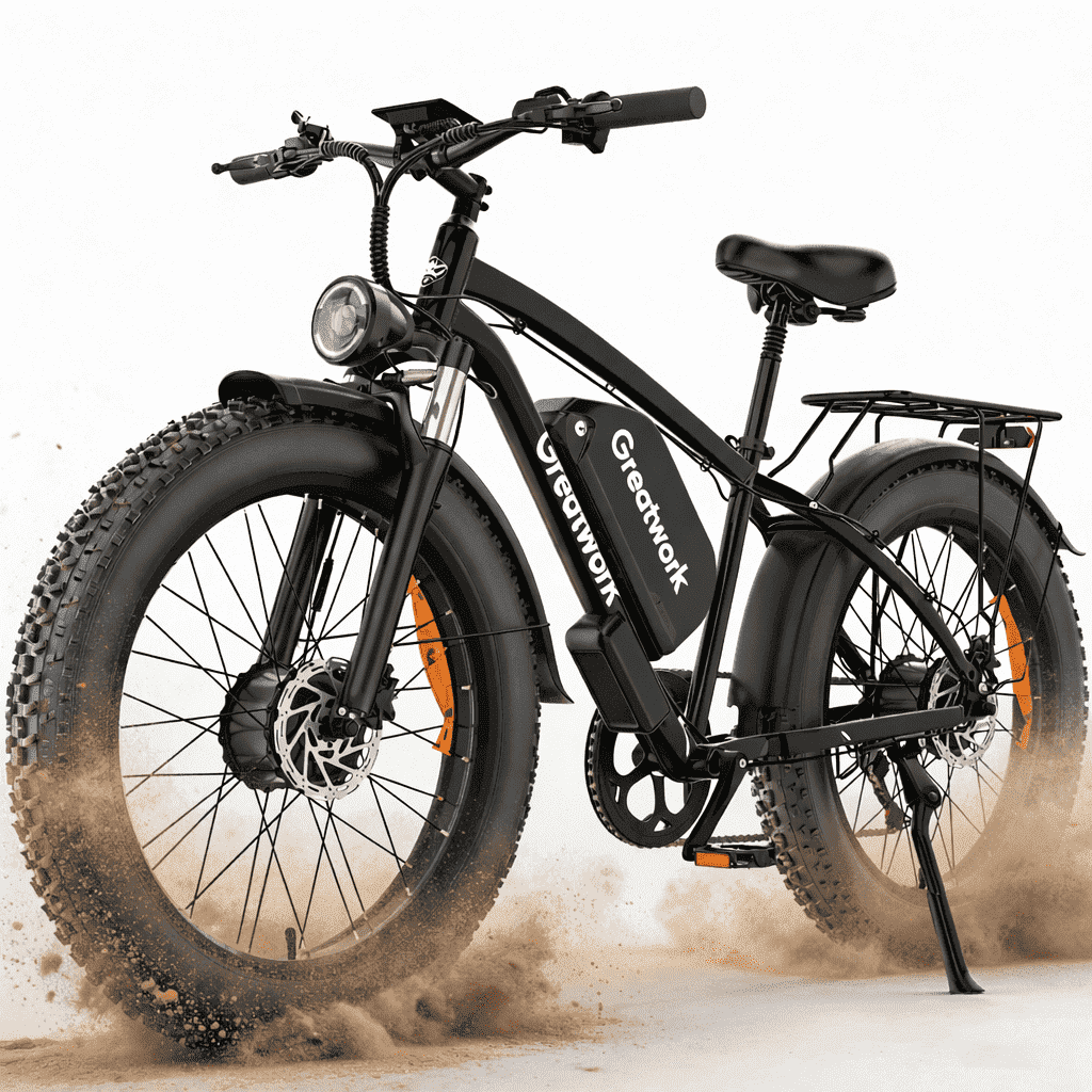5000W Peak Electric Bike, 52V 25AH Ebike for Adults, Dual Motor AWD E-bike 45MPH 7-Speed ,100 Miles Range Mountain Bicycle with 26" Fat Tire UL2849