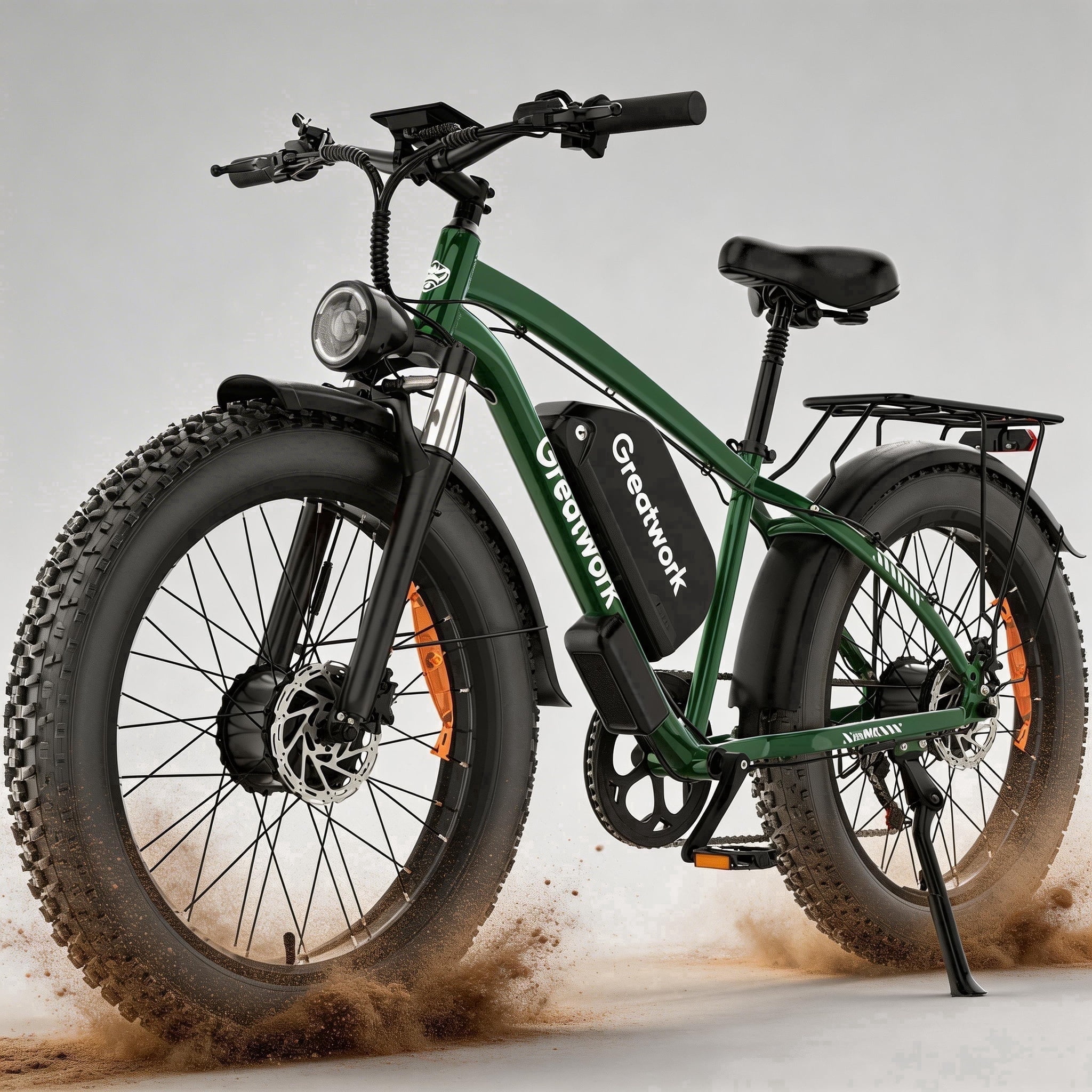 5000W Peak Electric Bike for Adults, 52V 25AH 100Miles Ebike Fat Tire 26inch, 45MPH Fast Electric Bicycle Mountain Bike, Hydraulic Brake UL2849