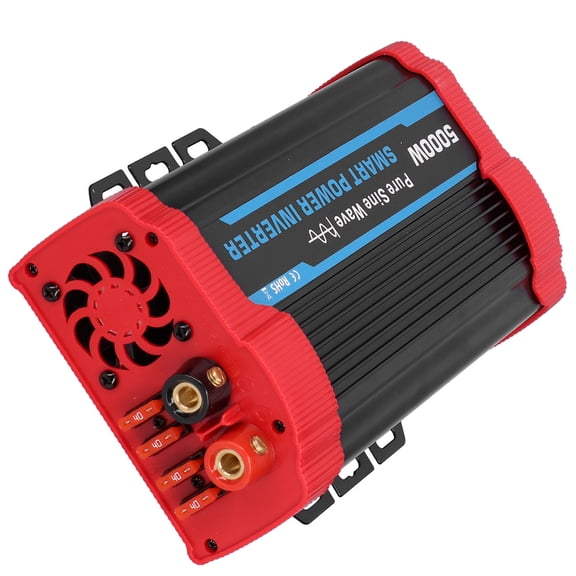 5000W Power Inverter, DC 12V To 110V AC Converter Pure Sine Power Inverter Overload 10000W Power Car Power Inverter With 4 Cooling Fans Fit For 12V Automotive
