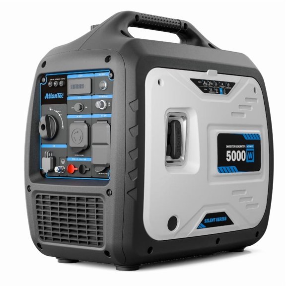 5000W Quiet Inverter Generator Portable for Home, RV, Camping, 120V/30A, Epa Emission Standard Compliant