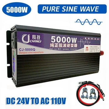 5000W Solar Power Inverter Truck/RV Inverter DC24V To AC110V Pure Sine Wave Converter with Digital Display