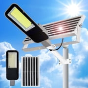 5000W Solar Street Lights Outdoor, Super Bright Solar Parking Lot lights Dusk to Dawn, Waterproof Solar Lights for Outside, Flood Security Lights with Remote Co