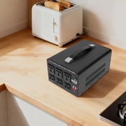 5000W Voltage Transformer Converter 230V To 110V & 110V To 230V, Heavy Duty Step Up Down Power Converter with 3 US & 3 EU Outlets, Overload Protection for International Appliances