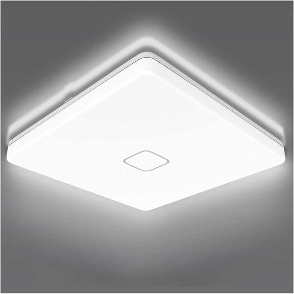 5000k Led Ceiling Light Flush Mount Lamps 18w Fixture 10.6 Inch Square For Home & Office Hallway With 180pcs Chips 1800lm 80ra+ (daylight)