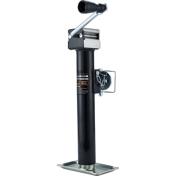 5000lb Weld- Pipe Swivel  Jack, 10" Vertical Travel  Tongue Jack, Suitable for RVs, , Horse  and Multi-Purpose