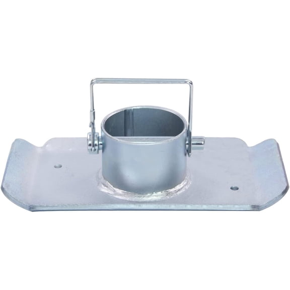 5000lbs Trailer Jack Foot Plate with Pin Base, Silver