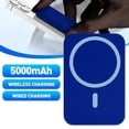 thumbnail image 1 of ABLINK Magnetic Power Bank, 5000mAh Wireless Magnetic Portable Charger for iPhone 15/14/13/12 Series-Blue, 1 of 6