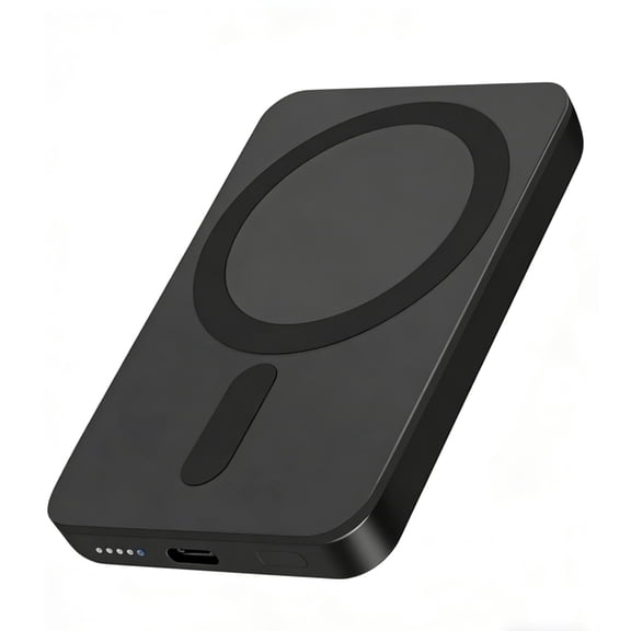 Hendoct 5000mAh Magnetic Wireless Portable Charger Power Bank Compatible with iPhone 15/14/13/12 Series, Black