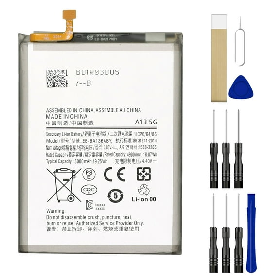 5000mAh Battery for AT&T Samsung Galaxy A13 5G SM-A136U SM-A136UZKAATT