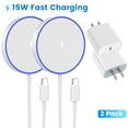 thumbnail image 1 of Magnetic Wireless Charger Fast MagSafe Charger for iPhone 17 Pro Max/17 Pro/iPhone 16Pro Max/15 Plus/14/13/12/AirPods 3/2/Pro/Pro 2 Magnet Charging Pad Mag Safe Chargerwith Dual Charging Ports, 1 of 9