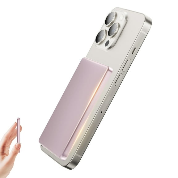 0.3" Ultra Slim MagSafe Portable Charger iPhone, 5000mAh Magnetic Wireless Portable Charger with Fast Charging, Slim MagSafe Battery Pack for iPhone 16 Pro Max/16 Pro/16/15/14/13/12, Pink
