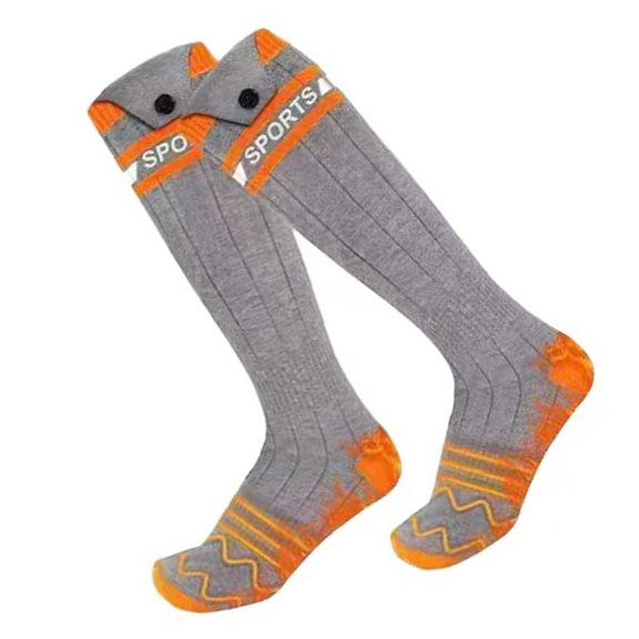 5000mAh Powered Heated Socks with App Control 3 Heating Levels for Winter Sports Black Stripe Electric Stockings