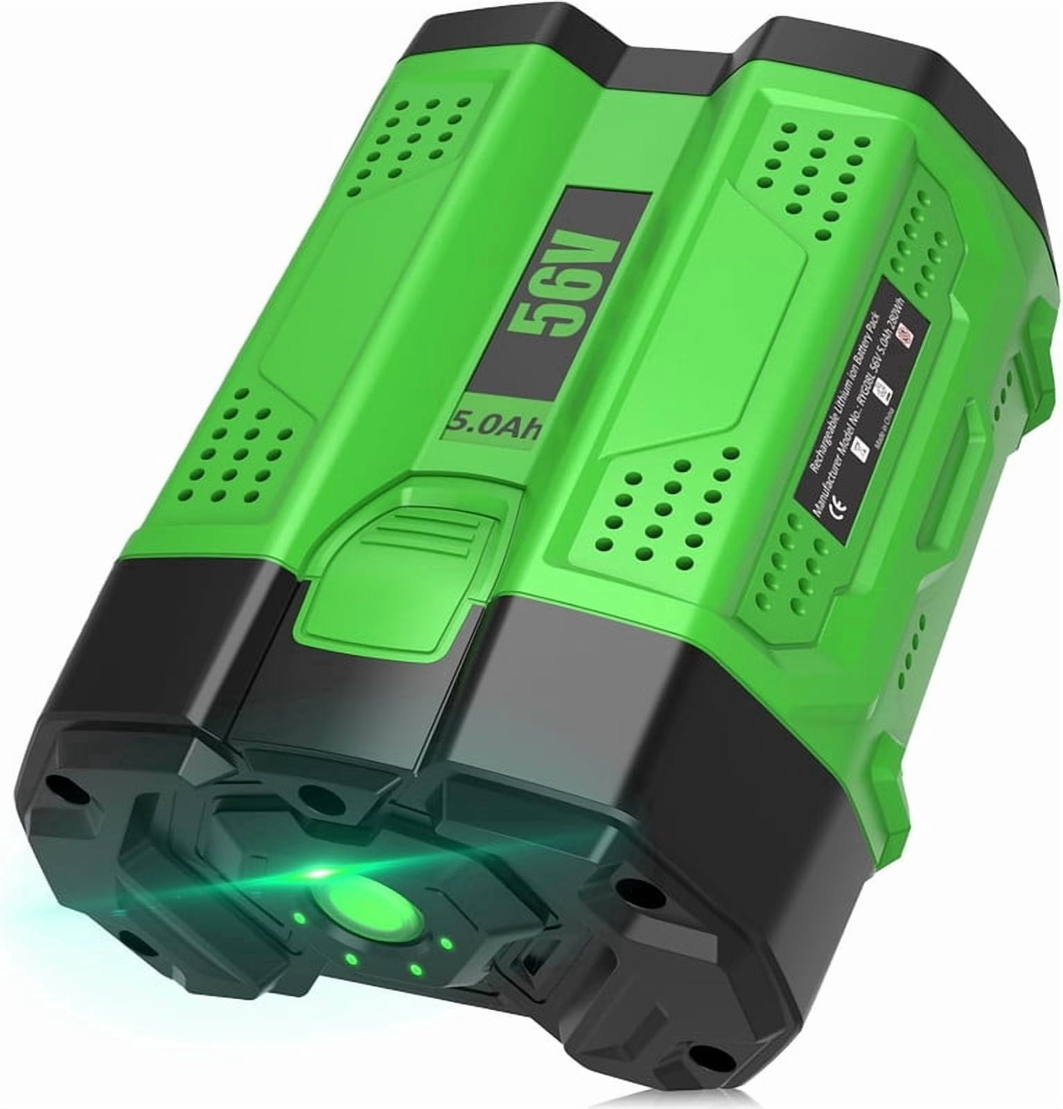 5000mAh Replacement for EGO 56V Battery Compatible with EGO Battery 5.0Ah High Capacity Lithium Power Tools Compatible with BA2800 BA4200 BA4200T BA1400 BA1400T BA2240 Cordless Power Tool(Green)