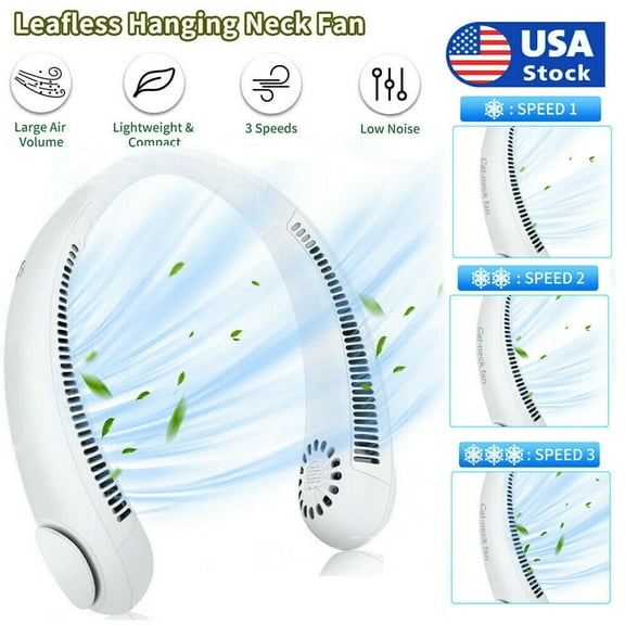 5000mAh USB Neck Hanging Fan Cooling Air Cooler Portable Little Air Conditioner