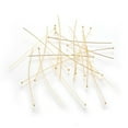 thumbnail image 1 of 5000pc Brass Ball Head pins Golden Color Size: about 0.5mm thick 24 Gauge 50mm long Head: 1.5mm, 1 of 2