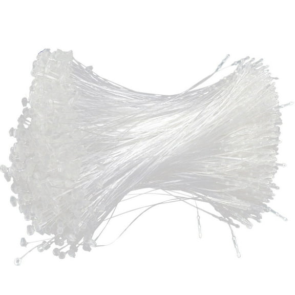 5000pcs 8cm Plastic Tag Fasteners Tag Snap Lock Clothing Tag Security Loops (White)