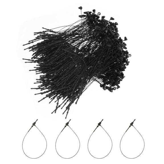 5000pcs Plastic Tag Ties Fastener 3 Inch Security Loop Tie Pins Hang Tags Snap Lock for Clothing Price Tag, Black