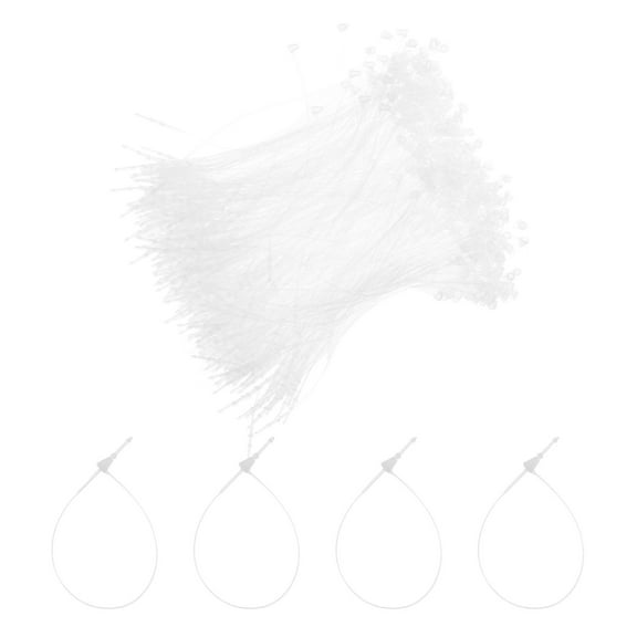 5000pcs Plastic Tag Ties Fastener 6 Inch Security Loop Tie Round Hang Tags Snap Lock for Clothing Price Tag, White