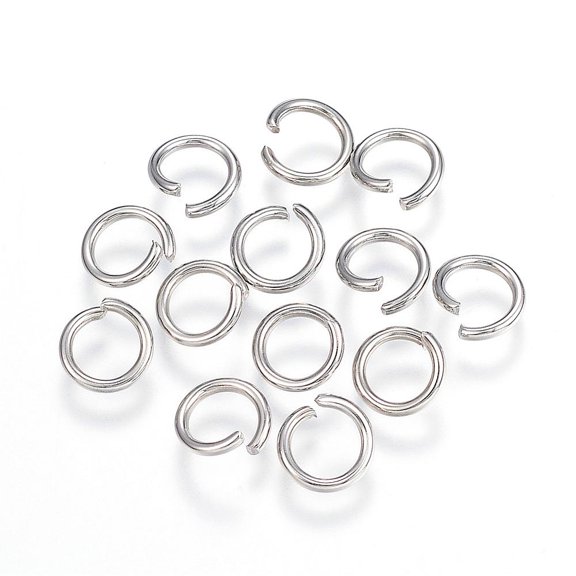 5000pcs Resistant 304 Stainless Steel Jump Rings Open Jump Rings Stainless Steel color 8x1.2mm Inner Diameter: 5.5mm Silver