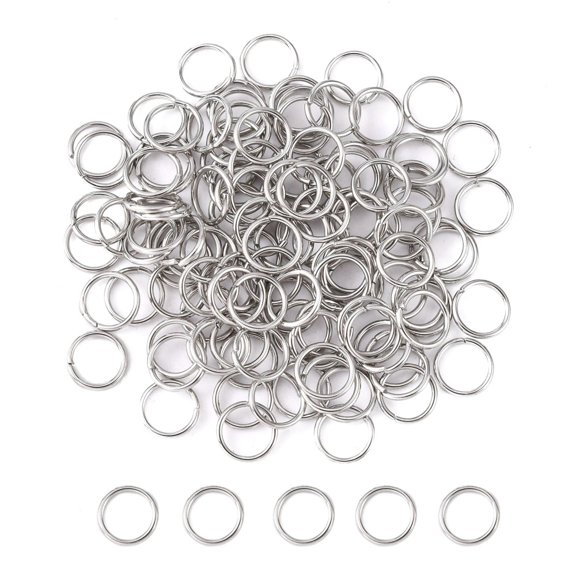5000pcs Resistant 304 Stainless Steel Open Jump Rings 20 Gauge Stainless Steel color 7x0.8mm Inner Diameter: 5.4mm Silver