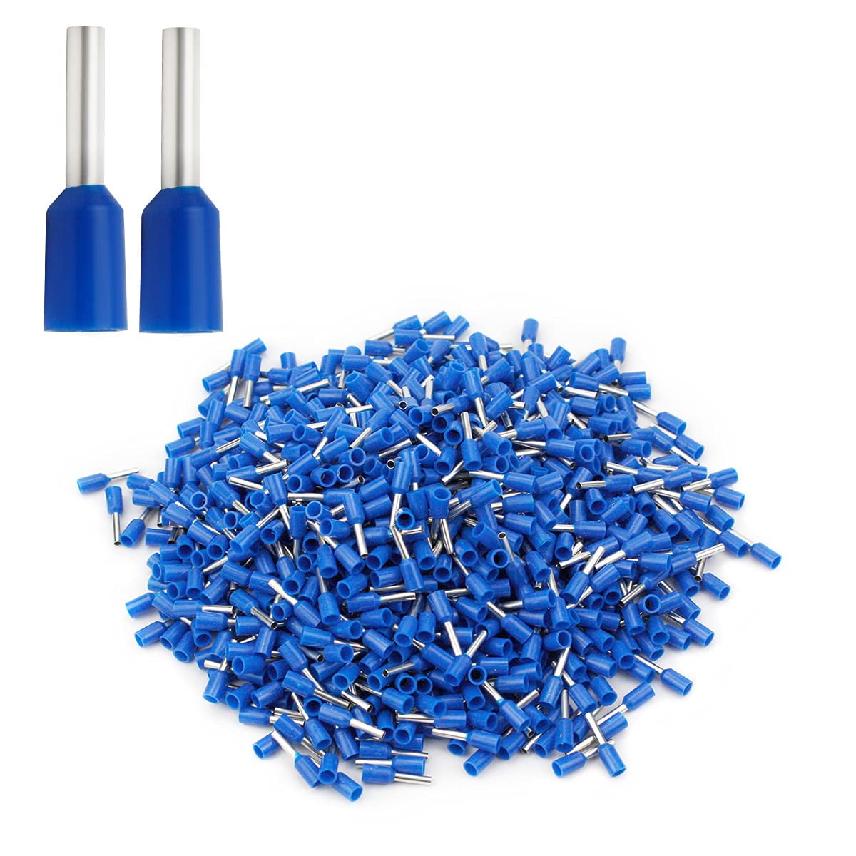 50012/4.0² wire terminal insulated copper crimp connection connector, crimp pin cable end terminal blue