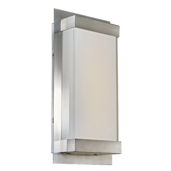 50014ODW-316STS-Atom-Abra Lighting-Atom - 12W 1 LED Wal Mount-12 Inches Tall and 5.9 Inches Wide