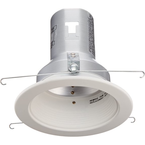5001P Recessed Ceiling Light Trim, White Baffle, White Trim, 5 in.