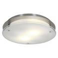 thumbnail image 1 of 50038LEDD-BS-FST VisionRound LED Brushed Steel Flush Mount Ceiling Light, Frosted, 1 of 1