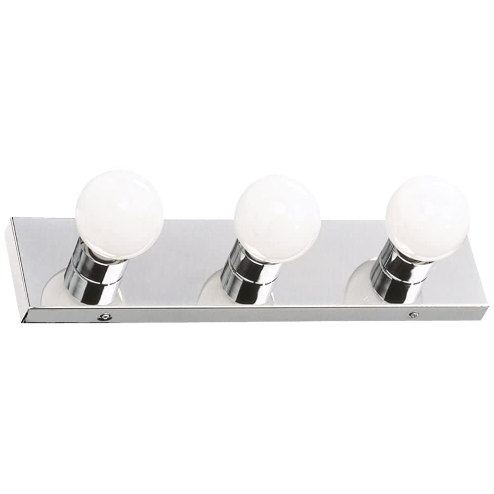 500850 3-light Vanity Strip Light Contemporary Dimmable For Bathroom  Bedroom Makeup Polished Chrome