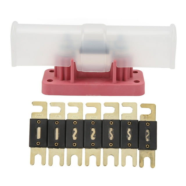 500A ANL Fuse Holder with Fuses and Cover for Car Marine Audio Video