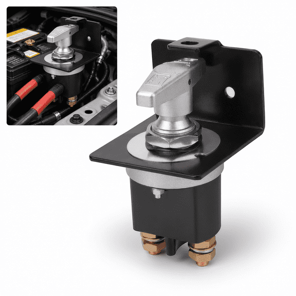 500A Heavy Duty Battery Disconnect Switch with Safety Lockout Plate, 12V-36V Master Power Shut Off Cutoff Switch for RV, Marine Boat, Truck