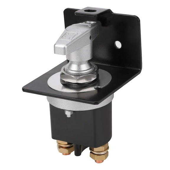 500A High Current 12V-36V Battery Cut Off Switch with Lock-Out Plate, Replace 20247, Waterproof Master Battery Disconnect Switch Fixed Handle Isolator for Car, Truck, RV, Yacht, Boat 500A