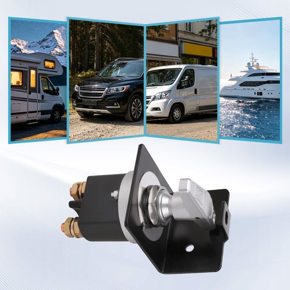 500A High Current Battery Disconnect Switch with Lock, Brass Kill Switch for 12V-36V Car Truck RV Boat