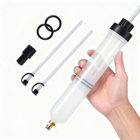 500CC Fluid Extractor, Multi-Purpose Oil Syringe, Oil Suction Pump, Manual Extraction and Filling Pump, Automotive Oil Syringe(17.6 Oz./0.45 Qt./500 CC)
