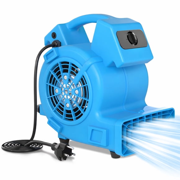 Portable Blower Fan with 3 Speeds, High Velocity Floor Drying Fan Up to 1500CFM , 90/45/0 Multi-Angle Airflow, Air Mover for Home Garage Work Shop