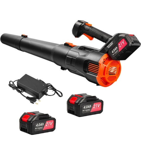 500CFM Cordless Leaf Blower for Lawn Care, 150 MPH 21V Battery Powered Leaf Blowers with 2 x 4.0Ah Battery & Charger, Electric Leaf Blower for Snow Blowing, Yard Cleaning & Hallway Maintenance